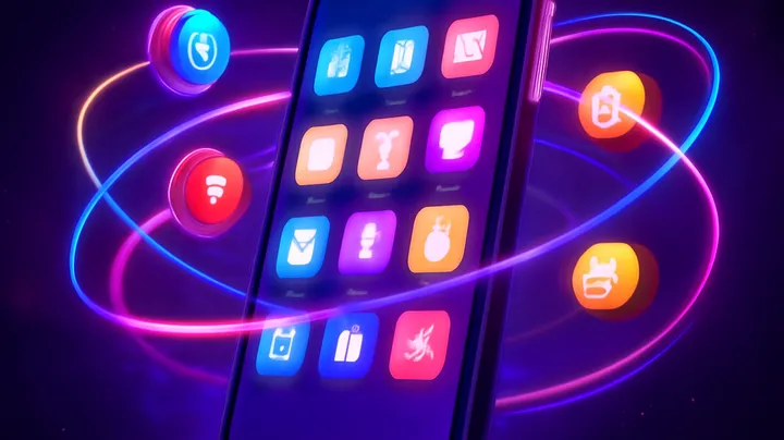 9777 COM - Sleek smartphone floating in space 9777 COM Sleek smartphone floating in space