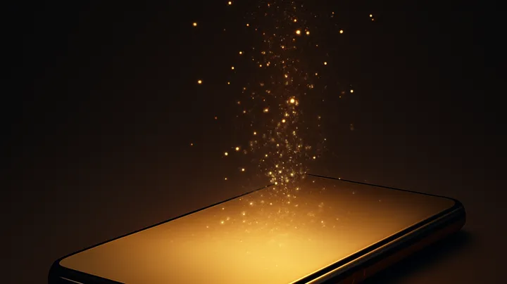 9777 COM - Modern phone with glowing screen 9777 COM Modern phone with glowing screen